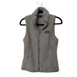 Patagonia Los Gatos Fleece Vest Womens XS Gray Full Zip High‎ Pile 25216